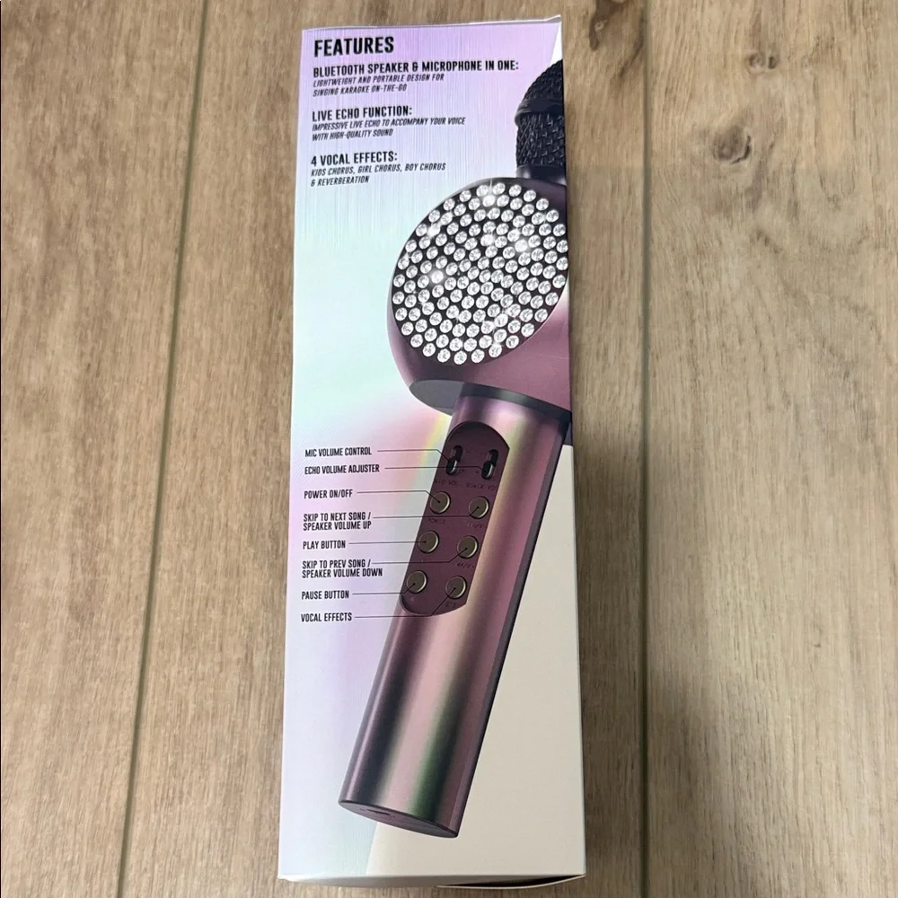 Bling Iridescent Bluetooth Karaoke Microphone -